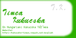 timea kukucska business card